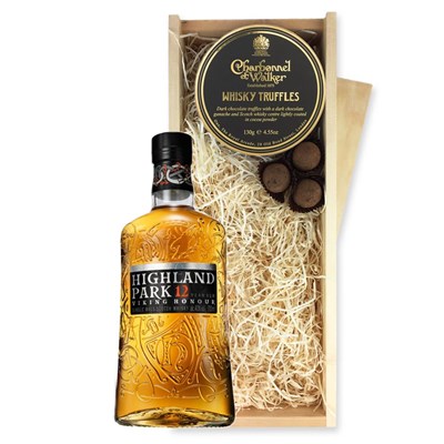 Highland Park 12 Year Old Whisky And Whisky Charbonnel Truffles Chocolate Box